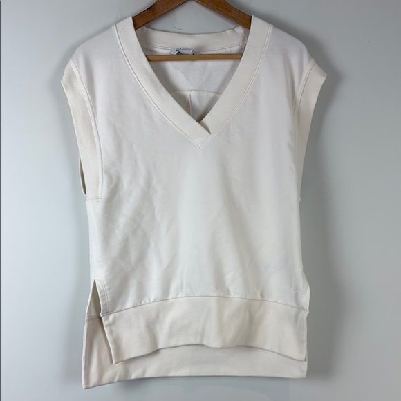 Athleta Retroterry V-Neck Sweatshirt Tee Size XS - Picture 3 of 7